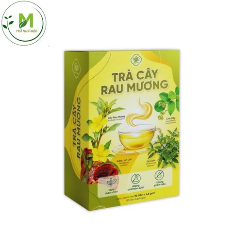 Trà Cây Rau Mương Mộc Tâm, Chè Dây, Dạ Cẩm, Nấm Linh Chi Hỗ Trợ Viêm Loét- Trào Ngược- HP Dạ Dày, Cải Thiện Tiêu Hóa, Hộp 30 Túi Lọc Tiện Lợi.