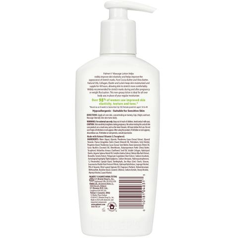 Lotion ngăn ngừa và hỗ trợ làm mờ rạn da cho mẹ bầu Palmer's Cocoa Butter Massage Lotion for Pregnancy Stretch Marks 250ml