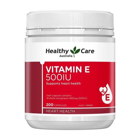 Vitamin E Healthy Care 500IU - Hỗ trợ tim mạch khỏe mạnh làm đẹp da mượt tóc và làm chậm quá trình lão hóa - 200 viên