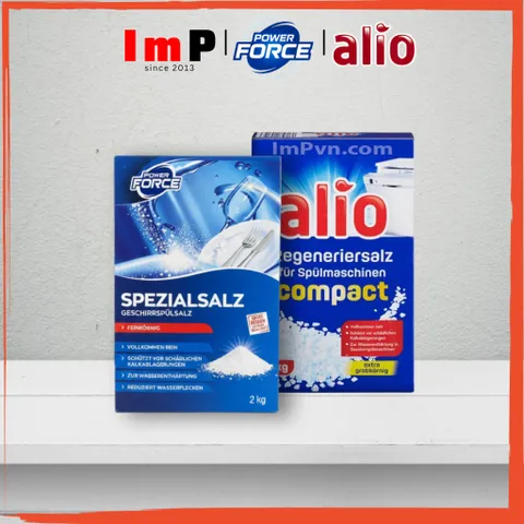 Muối rửa bát làm mềm nước Alio - Power Force 2kg - Muối Somat Ludwik - Muối nguyên sinh ImS - ImP
