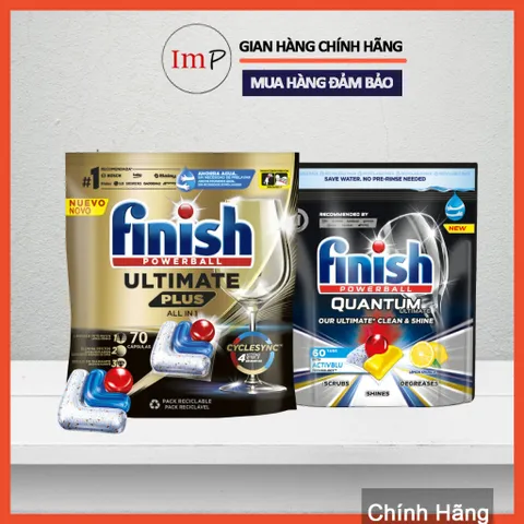 Viên rửa bát Finish Quantum - Ultimate Plus - All in One (Hàng chính hãng)  - ImP