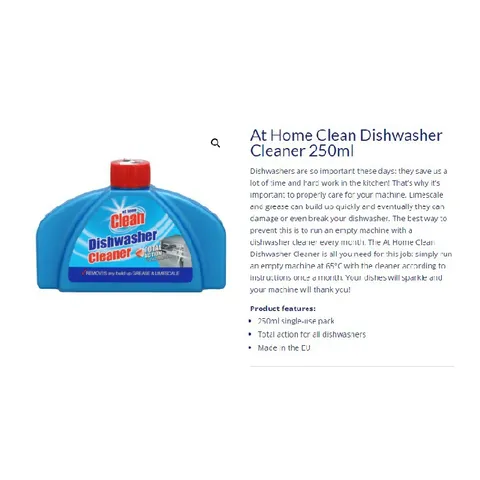 Dung dịch vệ sinh máy rửa bát Home Clean (Dịu mùi Táo) - vệ sinh Finish, Tẩy cặn mảng mỡ bám  - ImP
