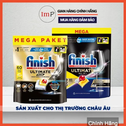 [FREESHIP] Viên rửa bát Finish Quantum - Ultimate All in 1 - Plus - 12&14+in1 - Rửa Siêu Sạch  - ImP