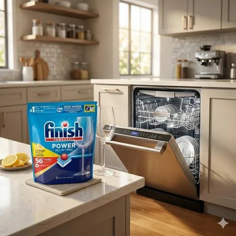 Viên rửa chén bát Finish All in one 10in1 - Essential 6in1 - Tính năng vượt trội - Chính hãng - ImP