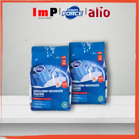 Combo Bột rửa chén bát Power Force (Alio cũ) 3kg (2 túi x1.5kg)  - Hàng nội địa Đức - ImP
