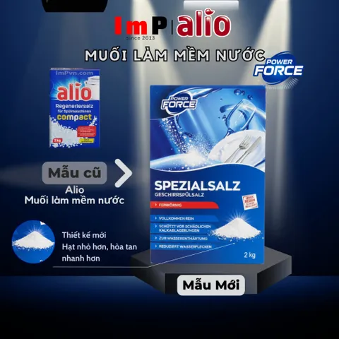 [TRỢ GIÁ] Combo Bột rửa và muối làm mềm nước Alio - Set Bột Alio Power Force muối ImS - ImP