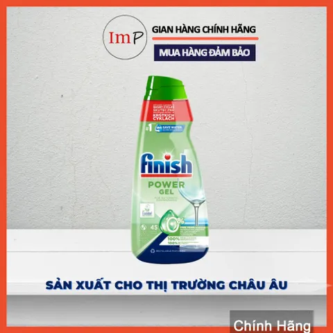 Gel rửa bát Finish Power Eco 0% 900ml EU (Gel rửa bát hữu cơ)  - Gel rửa bát sinh học - ImP