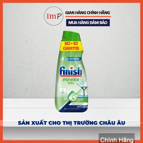 Gel rửa bát Finish Power Eco 0% 900ml EU (Gel rửa bát hữu cơ)  - Gel rửa bát sinh học - ImP