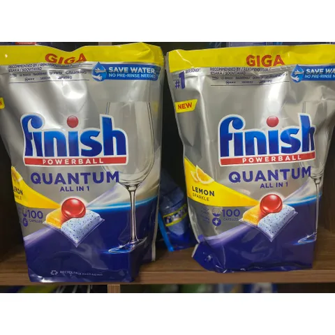 Viên rửa bát Finish Quantum - Finish Quantum All In One (Hương chanh - táo) dành cho máy rửa bát