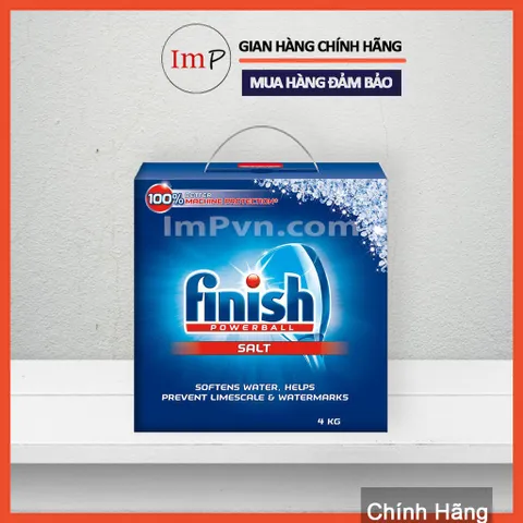 Muối làm mềm nước cho máy rửa bát Finish 4kg - 2kg - 1.5kg - 1kg - ImP chính hãng