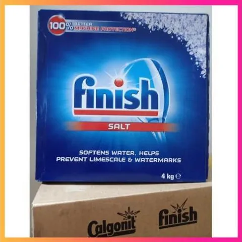 Muối làm mềm nước cho máy rửa bát Finish 4kg - 2kg - 1.5kg - 1kg - ImP chính hãng