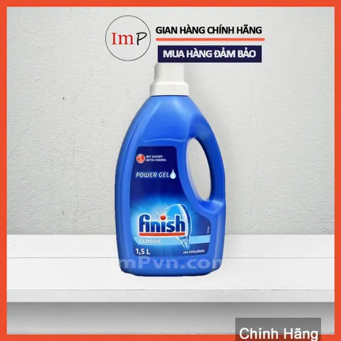 Combo Gel rửa bát Finish Classic 1500ml, Muối 1.2kg, Nước làm bóng 1150ml (hoặc 750ml)  - ImP