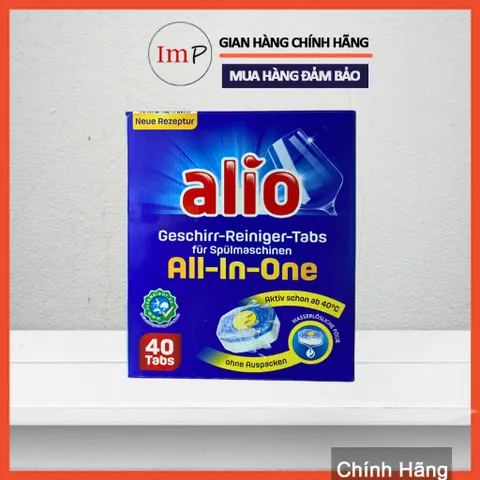 [TRỢ GIÁ THƯƠNG HIỆU] Viên rửa bát Alio All in one 40 viên - Hàng nội địa Đức - Nhẹ mùi - ImP