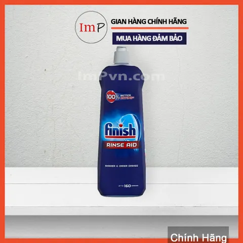 Combo Viên rửa bát Finish Hộp All in one (120 viên hoặc 90 viên), Muối 1.5kg, Nước làm bóng 800ml  - ImP