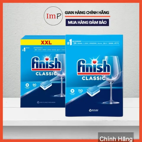 Viên rửa bát Finish Classic mẫu mới nhất, Dễ chia cắt cho máy nhỏ hoặc ít bát đĩa - Hàng chính hãng