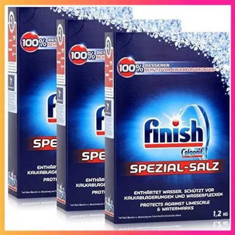 Muối rửa bát Finish 2.4 kg - Muối làm mềm nước chuyên dụng cho máy rửa chén bát  - ImP