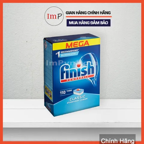 Viên rửa bát Finish Classic mẫu mới nhất, Dễ chia cắt cho máy nhỏ hoặc ít bát đĩa - Hàng chính hãng