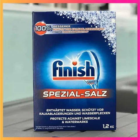 Muối rửa bát Finish 2.4 kg - Muối làm mềm nước chuyên dụng cho máy rửa chén bát  - ImP