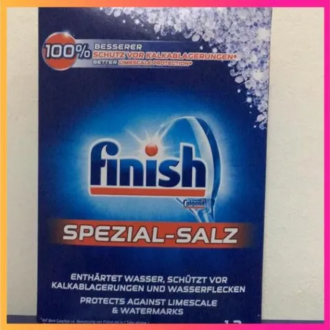 Muối rửa bát Finish 2.4 kg - Muối làm mềm nước chuyên dụng cho máy rửa chén bát  - ImP