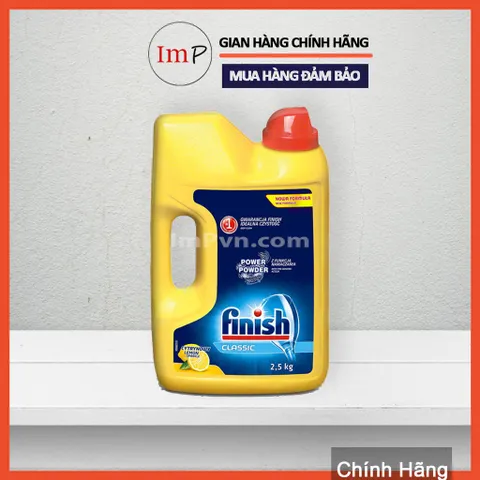 Combo Bột rửa bát Finish 2.5kg, Muối 1.2kg, Nước làm bóng 1150ml (hoặc 750ml)  - ImP