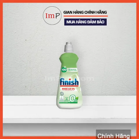 Combo Viên rửa bát Finish Eco 0%, nước làm bóng Finish Eco 0% và muối rửa bát Finish (Bộ viên rửa bát hữu cơ)