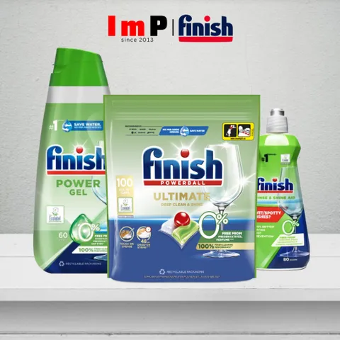 [FREESHIP] Viên rửa bát Finish Eco 0% Ultimate - All in 1 (Viên rửa bát hữu cơ) hoặc Gel rửa bát hữu cơ Finish All in 1