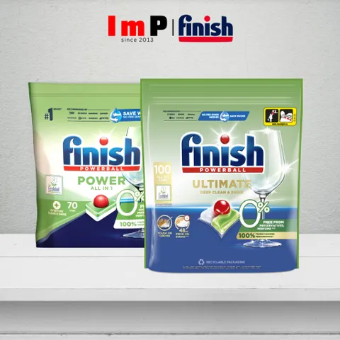 [FREESHIP] Viên rửa bát Finish Eco 0% Ultimate - All in 1 (Viên rửa bát hữu cơ) hoặc Gel rửa bát hữu cơ Finish All in 1