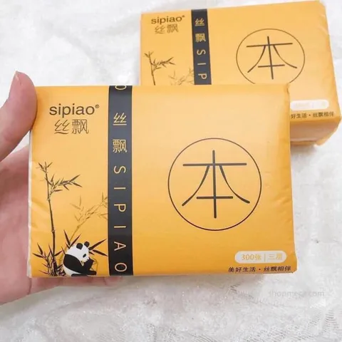 Giấy Sipao mã 6021 chất lượng cao chiết xuất từ bột trúc- không chất tẩy trắng - Gói 300 tờ  - ImP