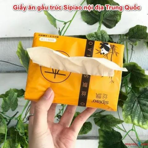 Giấy Sipao mã 6021 chất lượng cao chiết xuất từ bột trúc- không chất tẩy trắng - Gói 300 tờ  - ImP