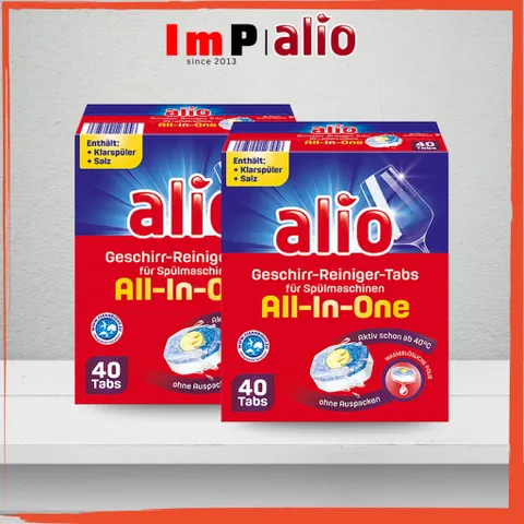Combo Viên nén rửa chén Alio All in one 80 viên dành cho máy rửa bát - Hàng Đức - Ít mùi  - ImP