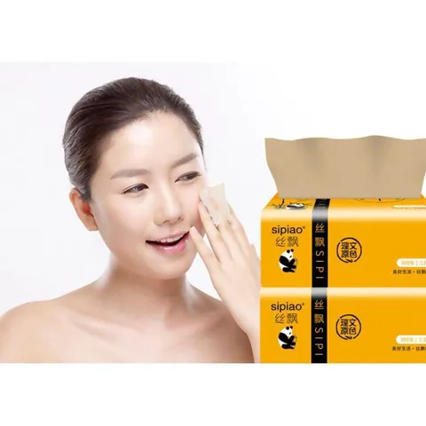 Giấy Sipao mã 6021 chất lượng cao chiết xuất từ bột trúc- không chất tẩy trắng - Gói 300 tờ  - ImP