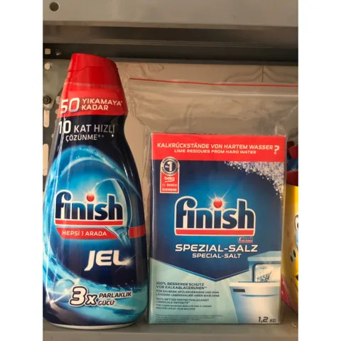Combo Gel rửa bát Finish All in 1 Max và muối làm mềm nước Finish 1.2kg hoặc 1.5kg  - ImP