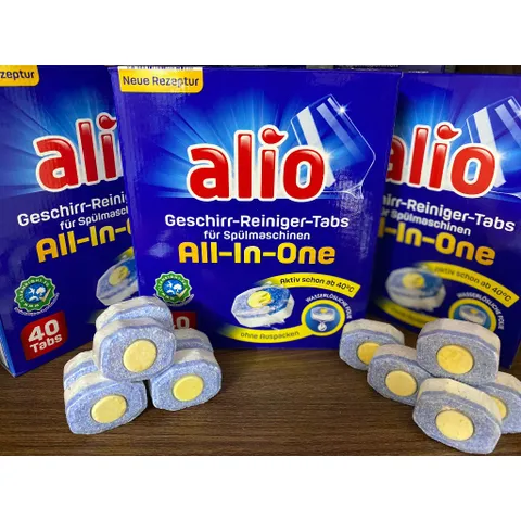 Combo Viên nén rửa chén Alio All in one 80 viên dành cho máy rửa bát - Hàng Đức - Ít mùi  - ImP