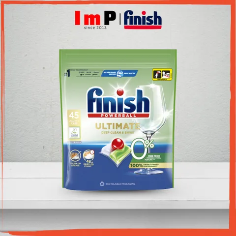 Viên rửa bát Finish Ultimate All in one Eco 0% - Set viên rửa Finish Eco Ultimate - Nước trợ xả Eco Sinh học - ImP