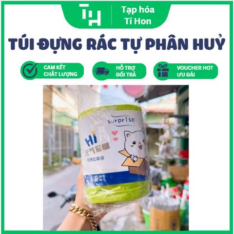Túi Đựng Rác Tự Phân Huỷ Có Dây Rút Minaier Xanh Lá (Màu Ngẫu nhiên) (TH258)