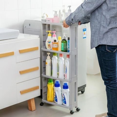 Kệ Hẹp Di Động 4 Tầng Có Bánh Xe Di Chuyển (TH261)