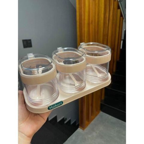 Bộ 4 Hủ Đựng Gia Vị Việt Nhật HOKORI (TH264)