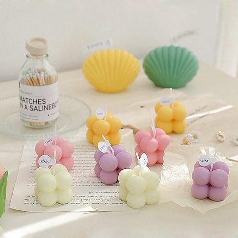 Nến Thơm 3 tầng Để Bàn Trang Trí Phòng Ngủ Hình Khối Lập Phương (Màu ngẫu nhiên) (TH268)