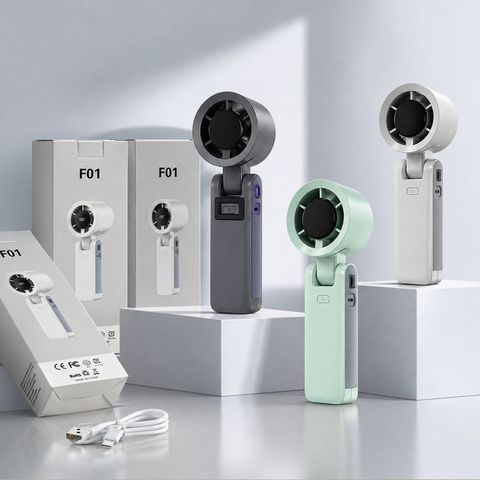 Quạt cầm tay mini 120 cấp gió, pin trâu, siêu mát (màu xanh)- Tặng kèm dây đeo