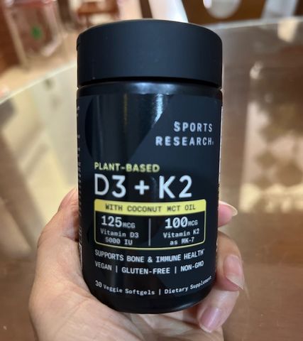 Vitamin D3 + K2 Plant Based Vegan 30Viên - Hỗ Trợ Sức Khỏe Xương Khớp & Miễn Dịch, Không Chứa Gluten & Non-GMO