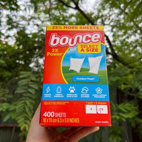 Mẫu mới hộp 400 tờ giấy thơm Bounce của Mỹ