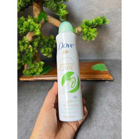 Xịt khử mùi Dove Advanced Care Go Fresh hương Dưa leo và Trà xanh hàng Úc