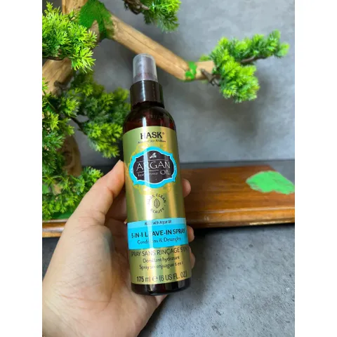 Thanh lý tem xấu Xịt dưỡng tóc HASK Argan Oil Repairing 5-in-1 Leave-In Spray 175ml