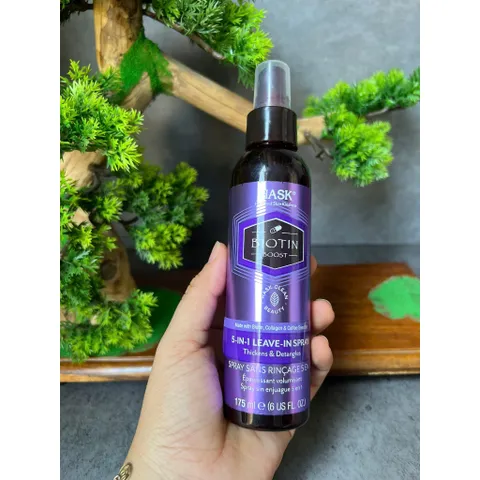 Thanh lí tem xấu Xịt dưỡng tóc Hask Biotin Boost 5-in-1 Leave-in Spray dung tích 175ml.