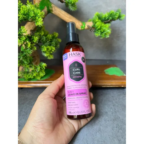 Xịt dưỡng tóc đa năng Hask Curl Care 5-in-1 Leave-in Spray (175ml)
