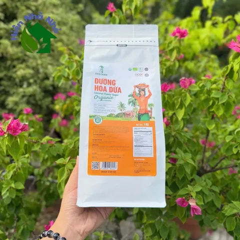 Đường hoa dừa hữu cơ Sokfarm 1kg - Organic Coconut Flower Sugar - hàng Việt.