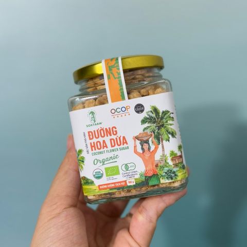 Đường hoa dừa organic Sokfarm 150g - Coconut flowers sugar - hàng Việt.