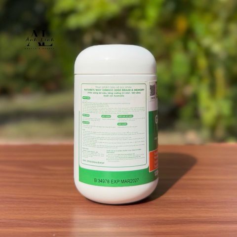 Viên uống hỗ trợ tăng cường trí nhớ Nature’s Way Ginkgo 2000 Brain & Memory 120 viên.