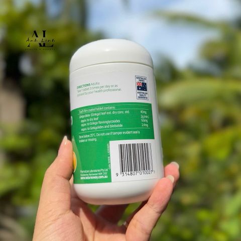 Viên uống hỗ trợ tăng cường trí nhớ Nature’s Way Ginkgo 2000 Brain & Memory 120 viên.