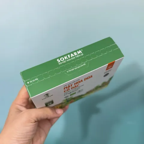 Mật hoa dừa cô đặc organic Sokfarm (hộp 15g x 12 gói) - Coconut flowers nectar - hàng Việt.